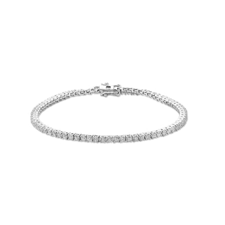 3.00 Carat Lab Grown Diamond Tennis Bracelet for Women in 925 Sterling Silver 7.25 Inch  (G-H, VS2-SI1) Box with Tongue and Safety 