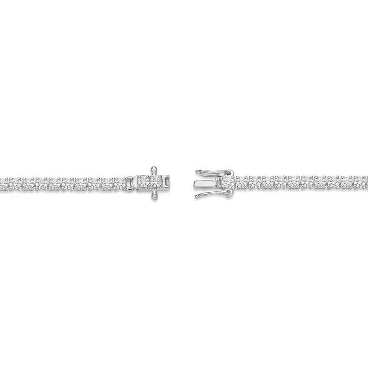 3.00 - 6.00 Carat Lab Grown Diamond Tennis Bracelet for Women in 925 Sterling Silver 7.25 Inch (G-H, VS2-SI1) Box with Tongue and Safety