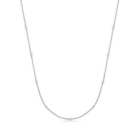 0.50 Carat Lab Grown Diamondthe Yard Necklace for Women in 925 Sterling Silver 18 Inch  (G-H, VS2-SI1) Lobster Claw 
