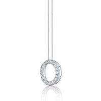 0.65 Carat Lab Grown Diamond Circle of Life Pendant Necklace for Women in 14k White Gold on 18 Inch Chain (G-H, SI1-SI2) Spring Ring 