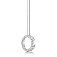 1.00 Carat Lab Grown Diamond Circle of Life Pendant Necklace for Women in 14k White Gold on 18 Inch Chain (G-H, I1-I2) Spring Ring 