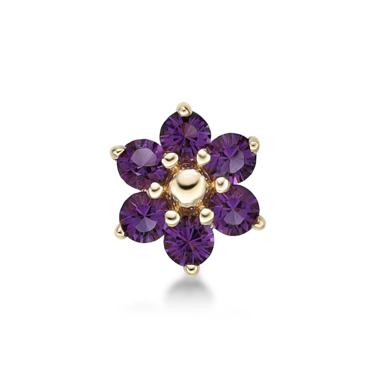 14K Swarovski Crystal Nose Stud - 20G