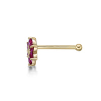 14K Swarovski Crystal Nose Stud - 20G