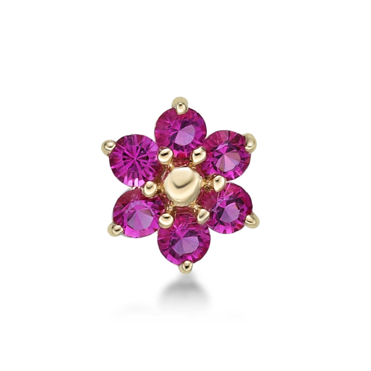 14K Swarovski Crystal Nose Stud - 20G