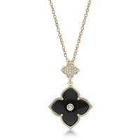 Flora Classic Double Flower Pendant Necklace