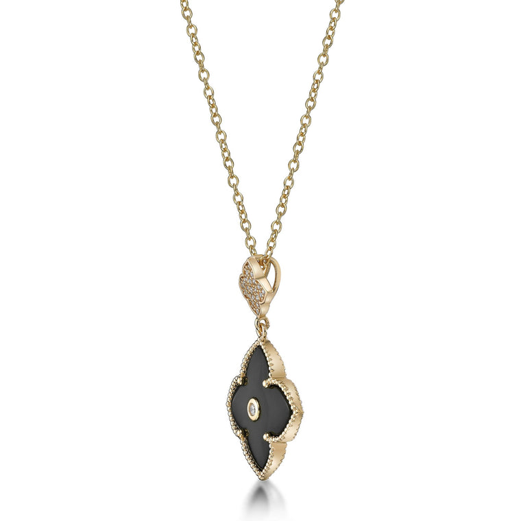 Flora Classic Double Flower Pendant Necklace