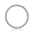 14K Gold Twist Nose Hoop - 20G