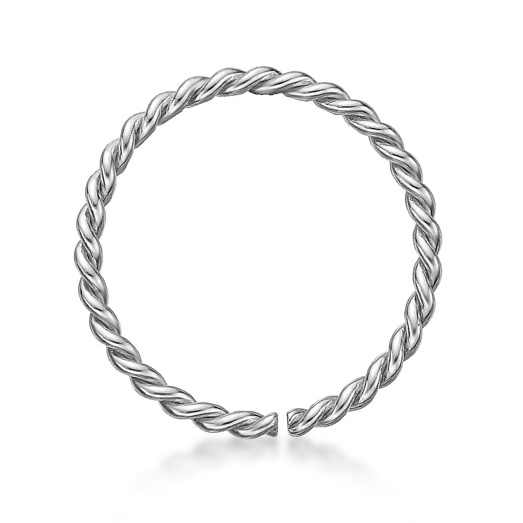 14K Gold Twist Nose Hoop - 20G