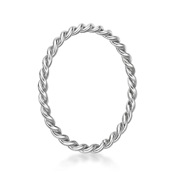 14K Gold Twist Nose Hoop - 20G