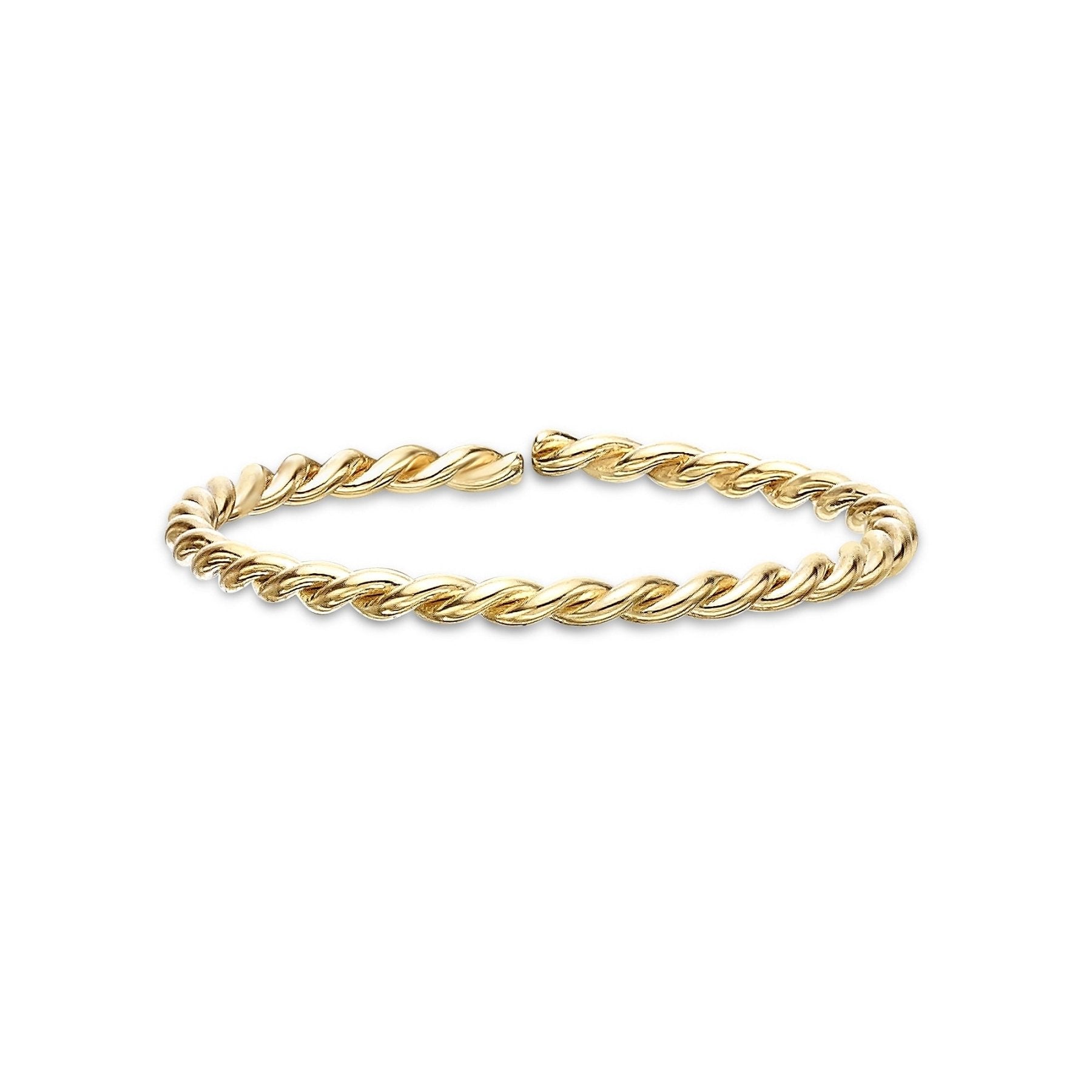 14K Gold Twist Nose Hoop - 20G