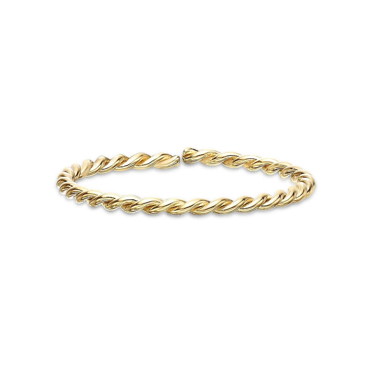 14K Gold Twist Nose Hoop - 20G
