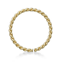 14K Gold Twist Nose Hoop - 20G