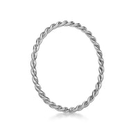 14K Gold Twist Nose Hoop - 20G