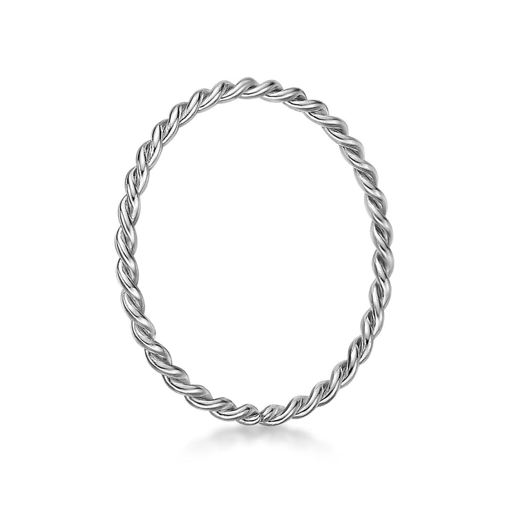 14K Gold Twist Nose Hoop - 20G