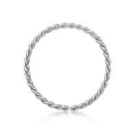 14K Gold Twist Nose Hoop - 20G