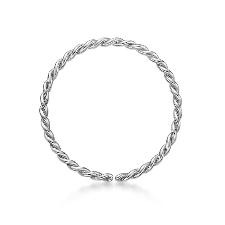 14K Gold Twist Nose Hoop - 20G