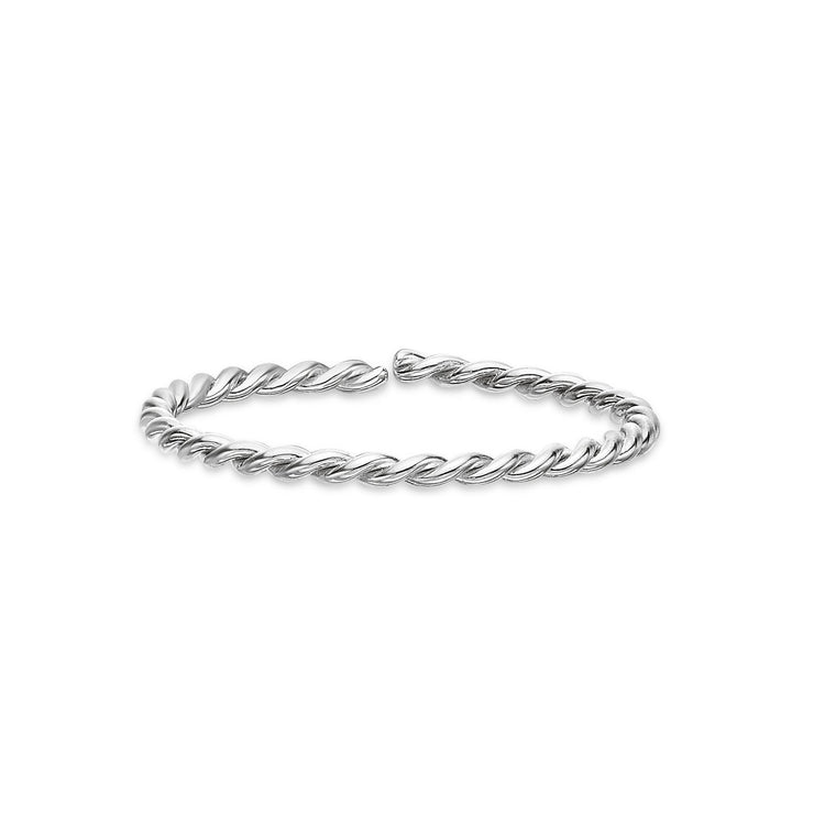 14K Gold Twist Nose Hoop - 20G