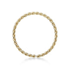 14K Gold Twist Nose Hoop - 20G