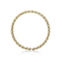 14K Gold Twist Nose Hoop - 20G