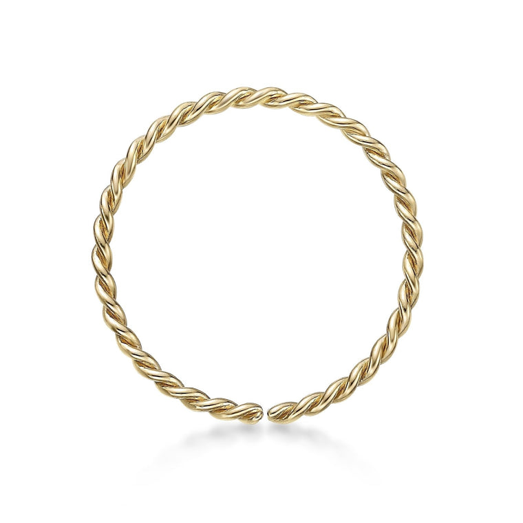 14K Gold Twist Nose Hoop - 20G