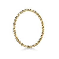 14K Gold Twist Nose Hoop - 20G