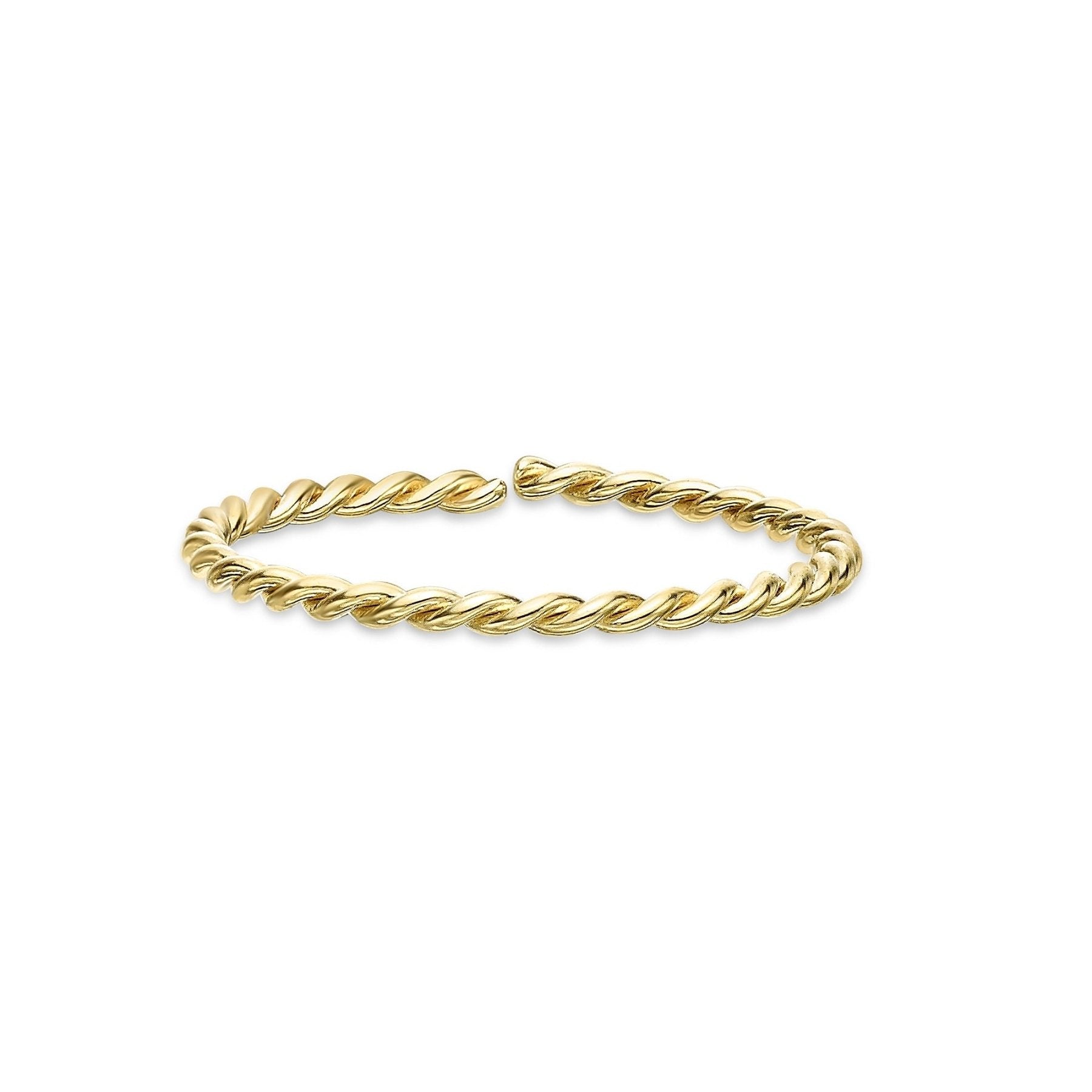 14K Gold Twist Nose Hoop - 20G
