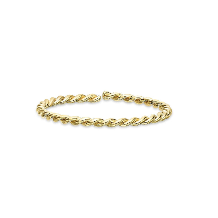 14K Gold Twist Nose Hoop - 20G