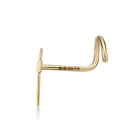 10K Gold Cross Screw Nose Ring - 20G