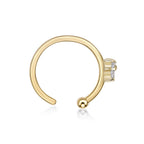 14K Gold Triangle Nose Hoop - 20G