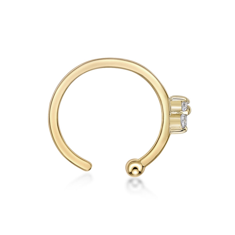 14K Gold Triangle Nose Hoop - 20G
