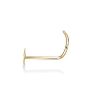 14K Gold Screw Star Nose Ring - 20G