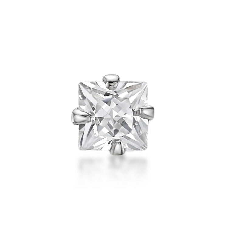 14K Cubic Zirconia Nose Stud - 20G