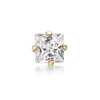14K Cubic Zirconia Nose Stud - 20G