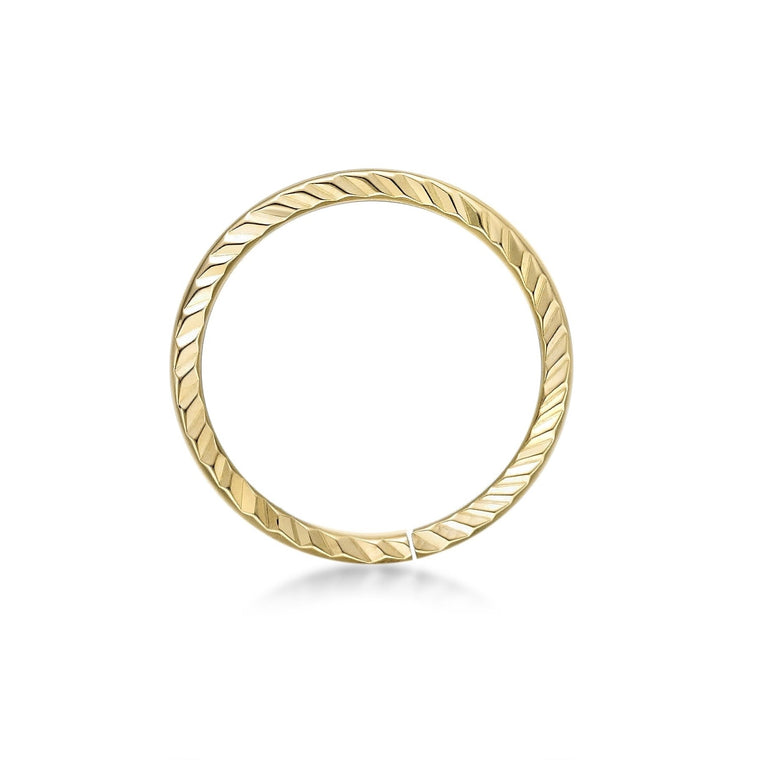 14K Gold Spiral Nose Hoop - 20G