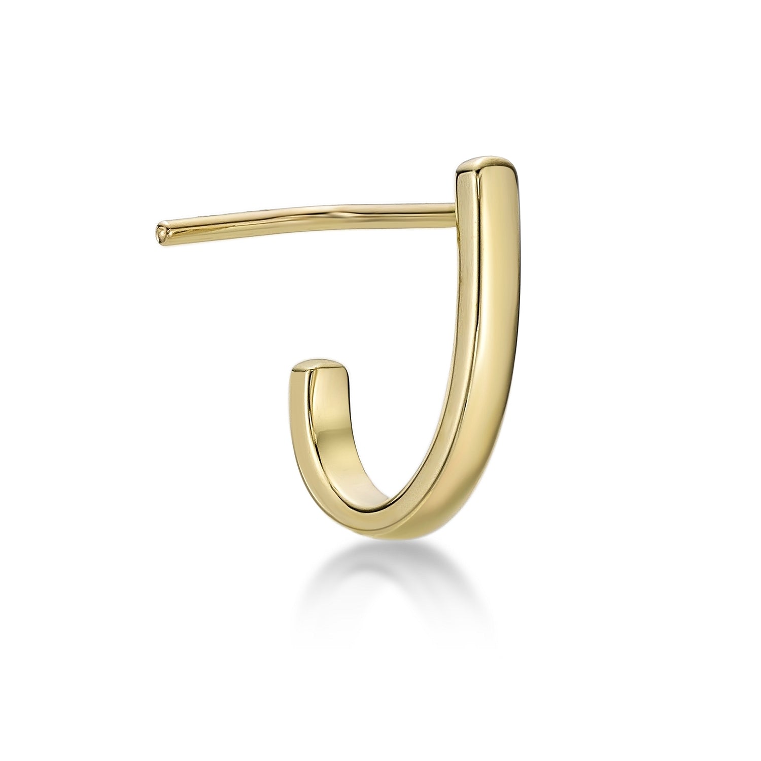 14K Faux Hoop L-Shaped Nose Ring - 20G