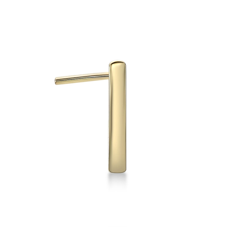 14K Faux Hoop L-Shaped Nose Ring - 20G