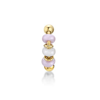 14K Beaded Hoop Nose Ring - 20G