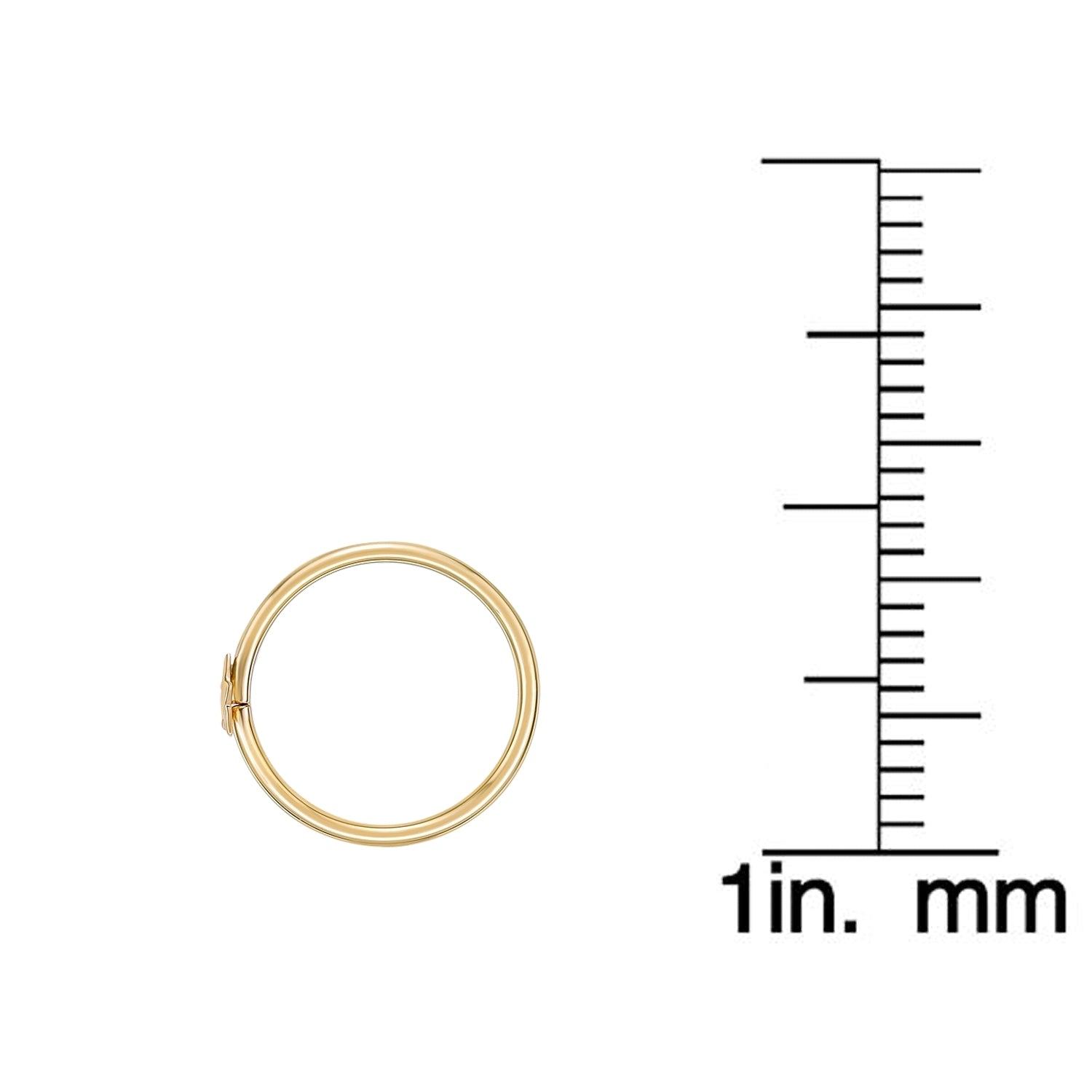 14K Star Hoop Nose Ring - 20G