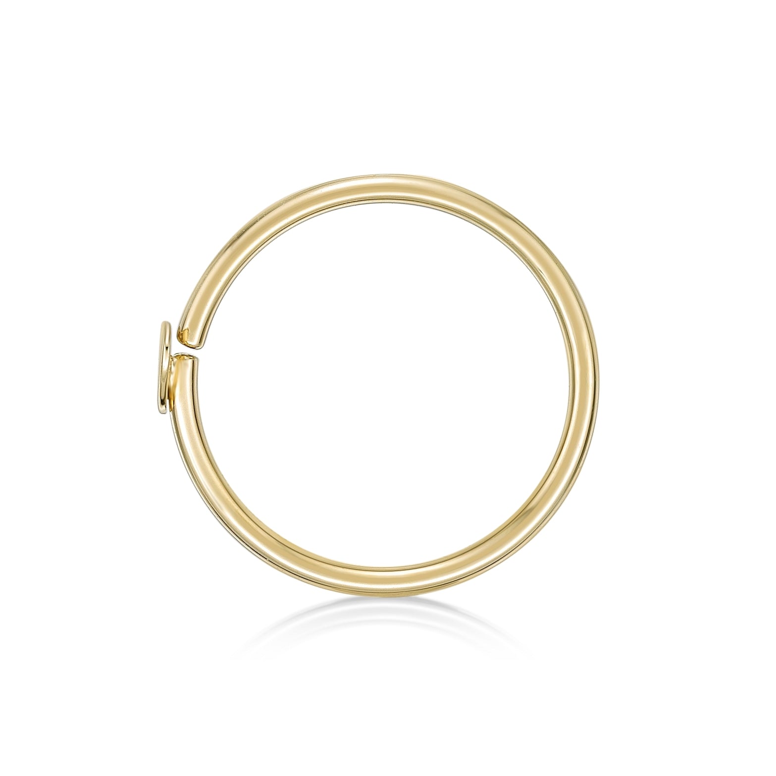 14K Heart Hoop Nose Ring - 20G