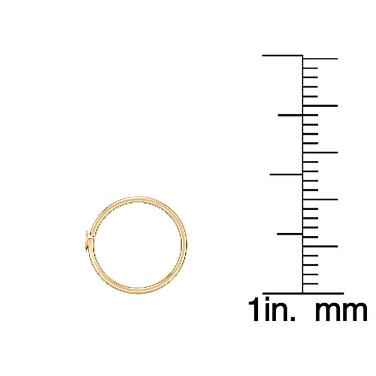 14K Heart Hoop Nose Ring - 20G