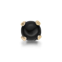 14K Black Onyx Nose Stud - 20G