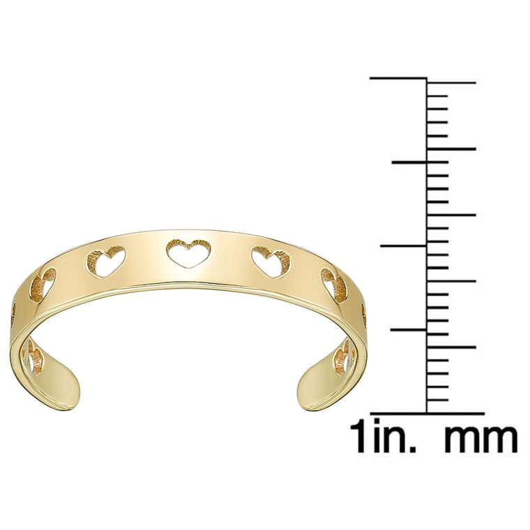 Heart Adjustable Toe Ring