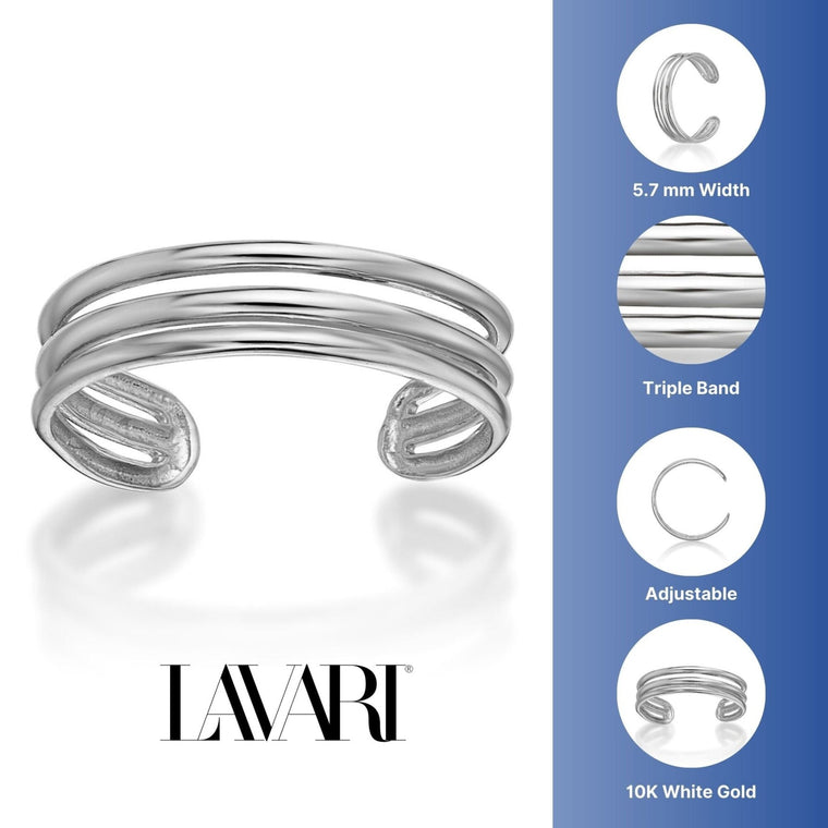 Triple Band Toe Ring