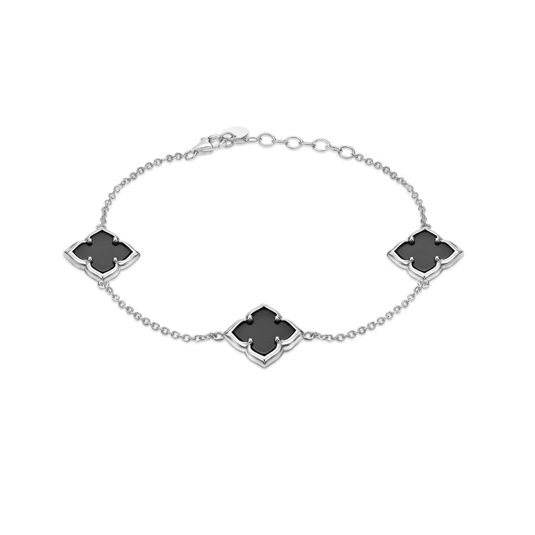 Flora Petite Three-Station Flower Bracelet