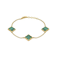 Flora Petite Three-Station Flower Bracelet