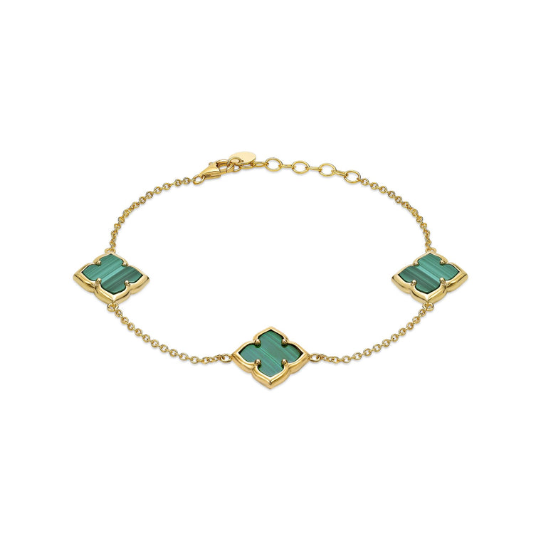 Flora Petite Three-Station Flower Bracelet