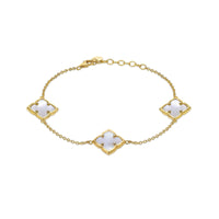 Flora Petite Three-Station Flower Bracelet