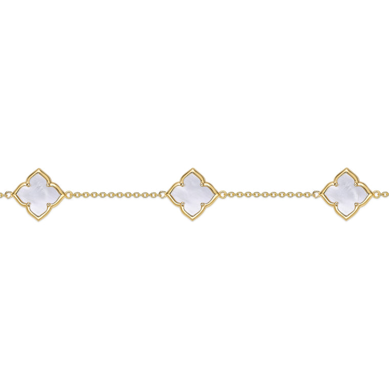 Flora Petite Three-Station Flower Bracelet