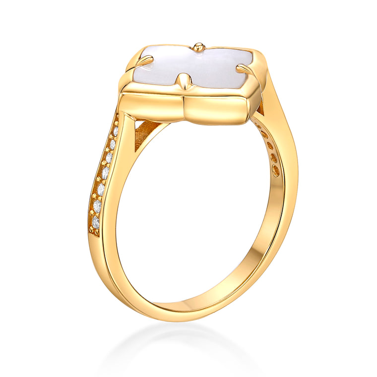 Flora Petite Clover Ring