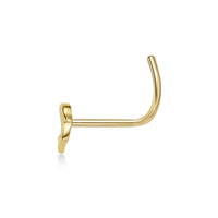14K Dolphin Curved Nose Ring - 20G